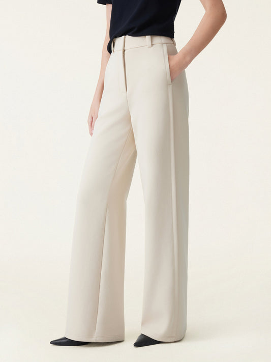 OGLmove Women's Stretchy Mid-Rise Wide-Leg Trousers