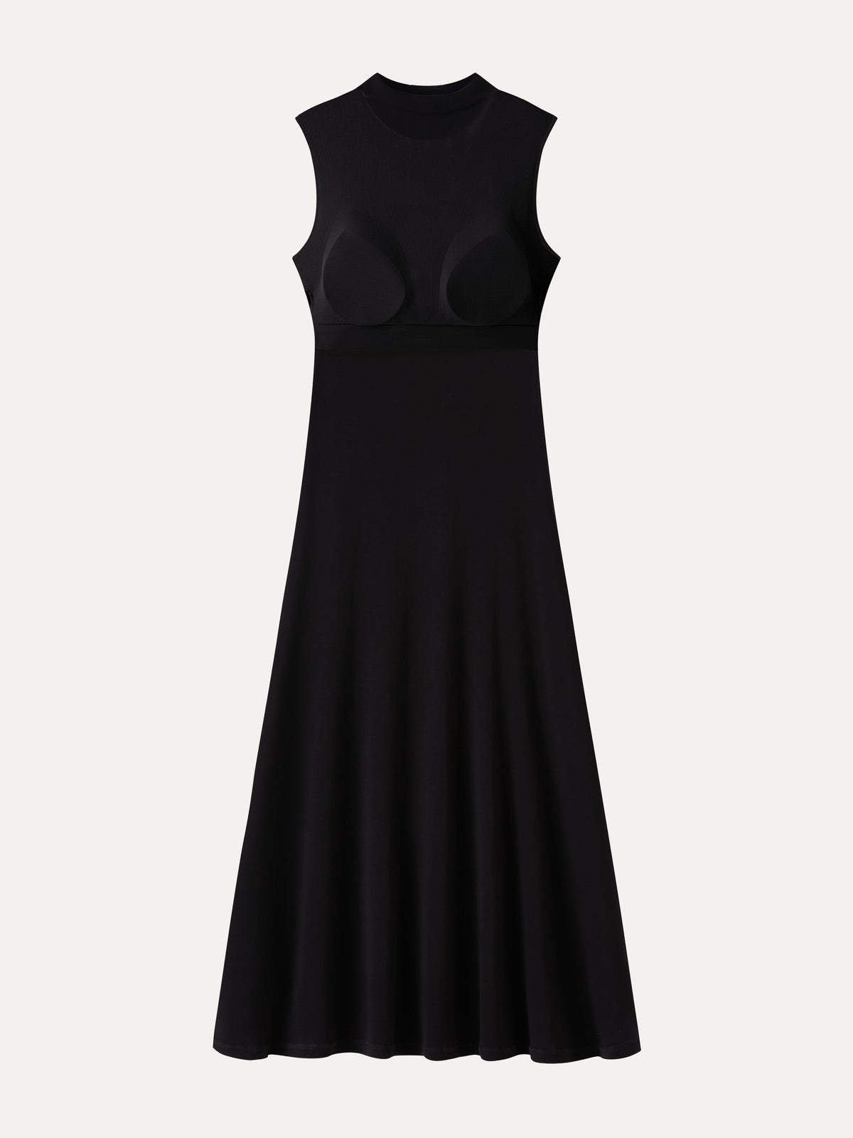 OGLmove Women's Eco-Mousse® Mock Neck Sleeveless Midi Bra Dress