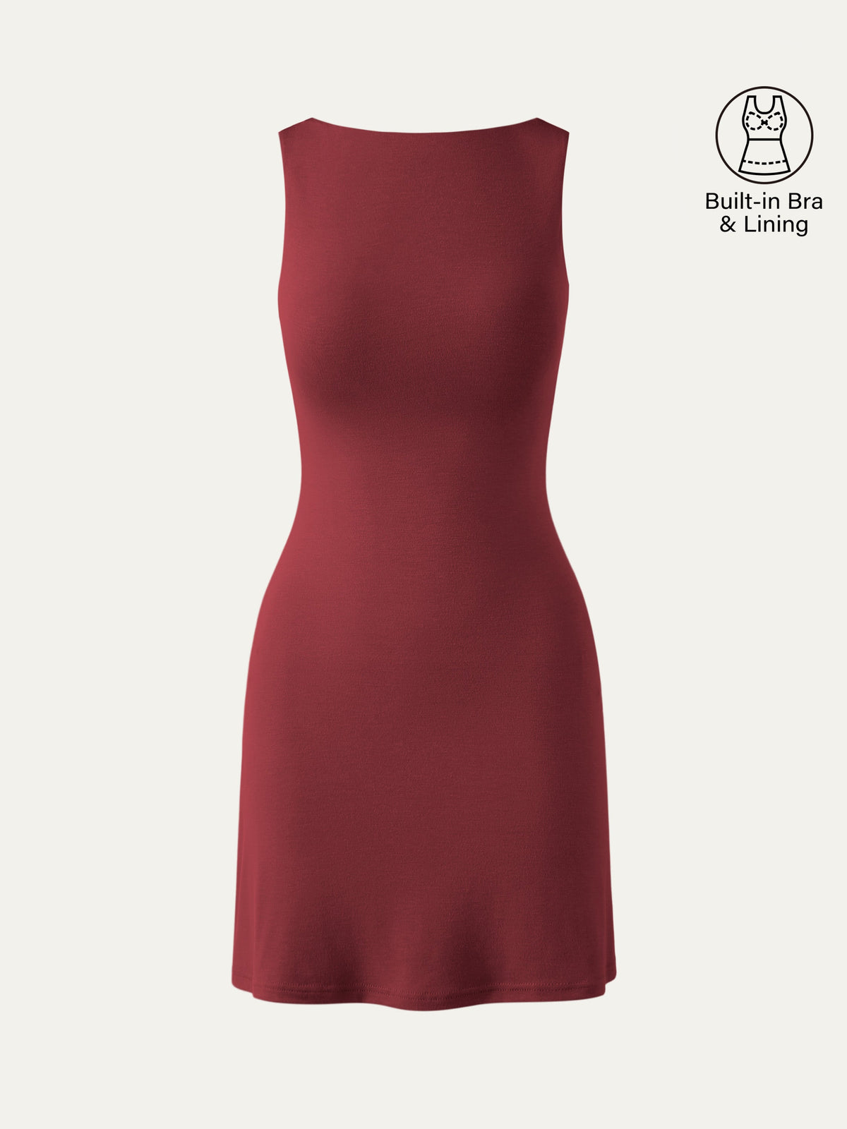 OGLmove Women's Cooling Open Back Bandless Bra Mini Dress