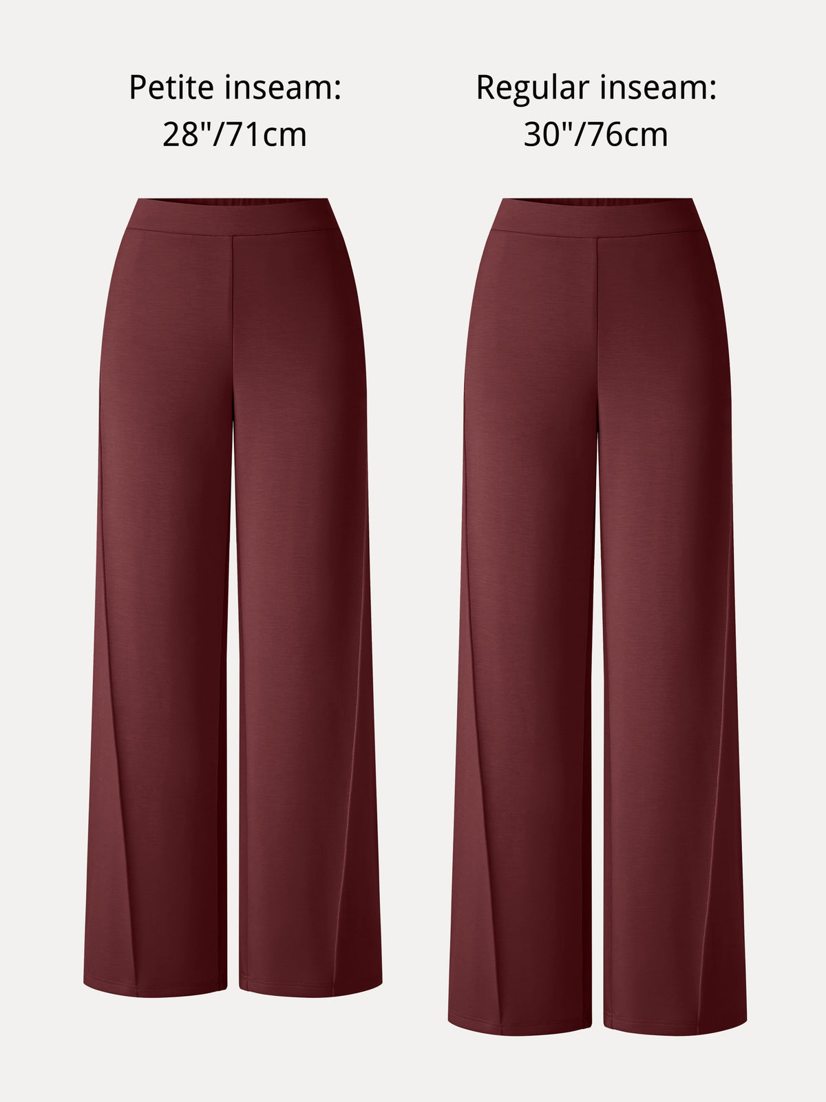 OGLmove Women's Modal Spacer Knit High-Rise Wide-Leg Pants