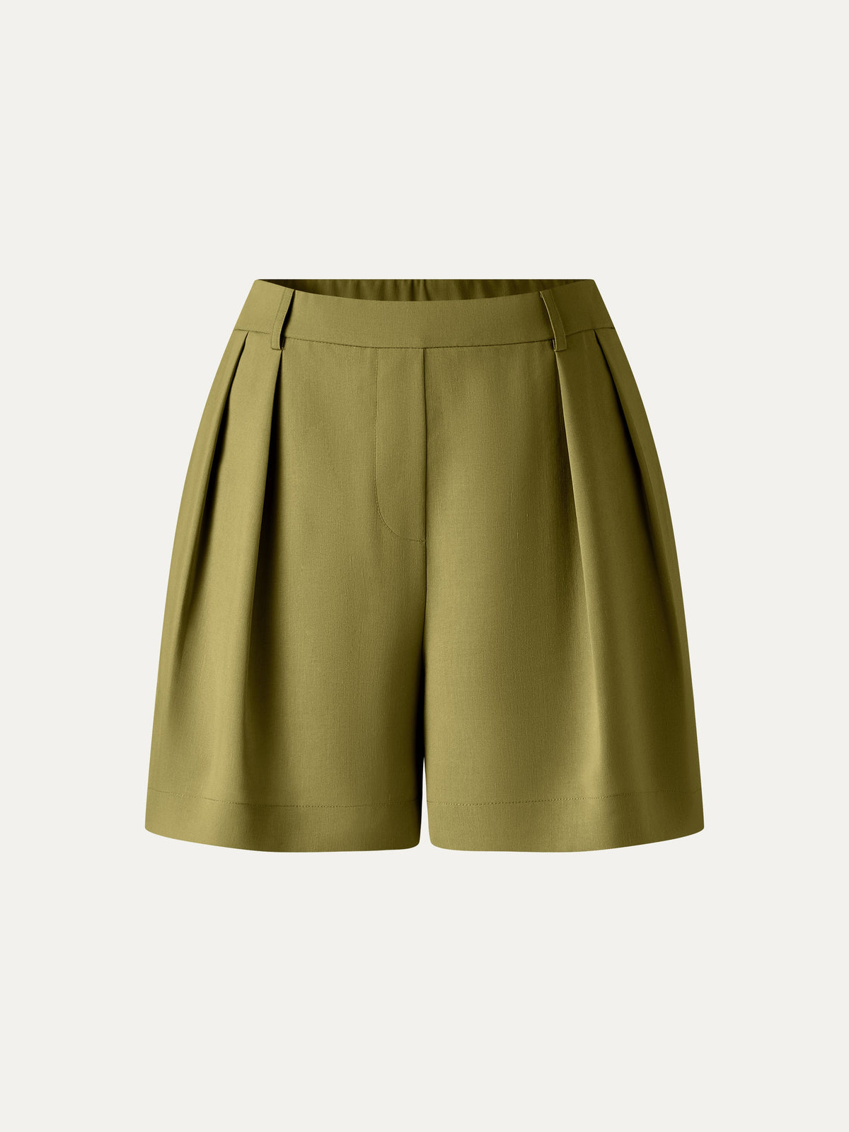 OGLmove Women's Lyocell-Linen Tailored Shorts with Pockets