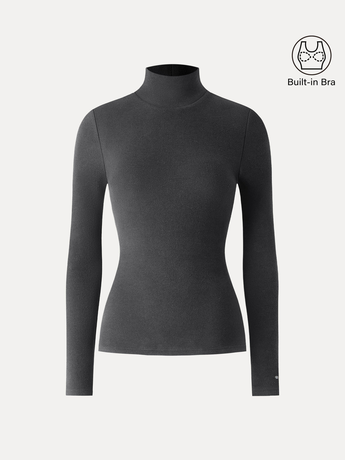OGLmove Women's LiteWarm Turtleneck Long Sleeve Bra Top