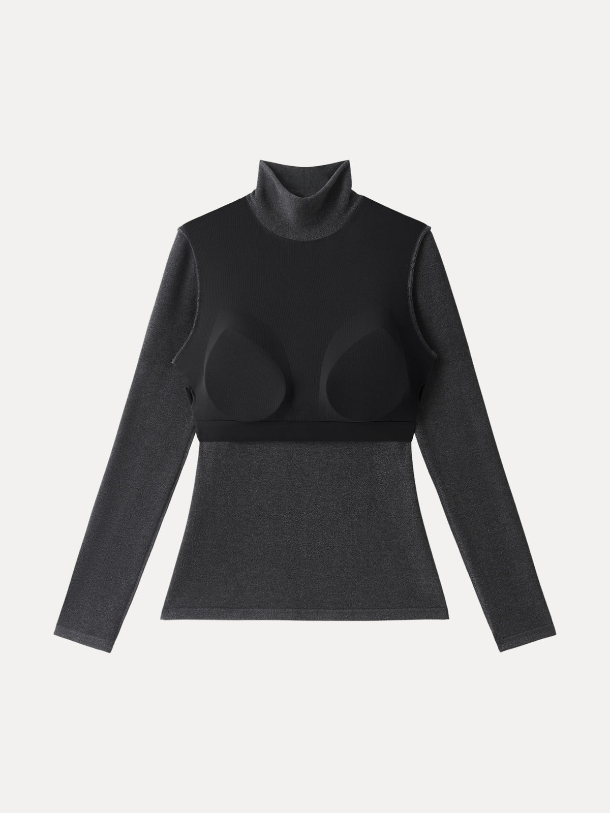 OGLmove Women's MaxWarm Turtleneck Long Sleeve Bra Top