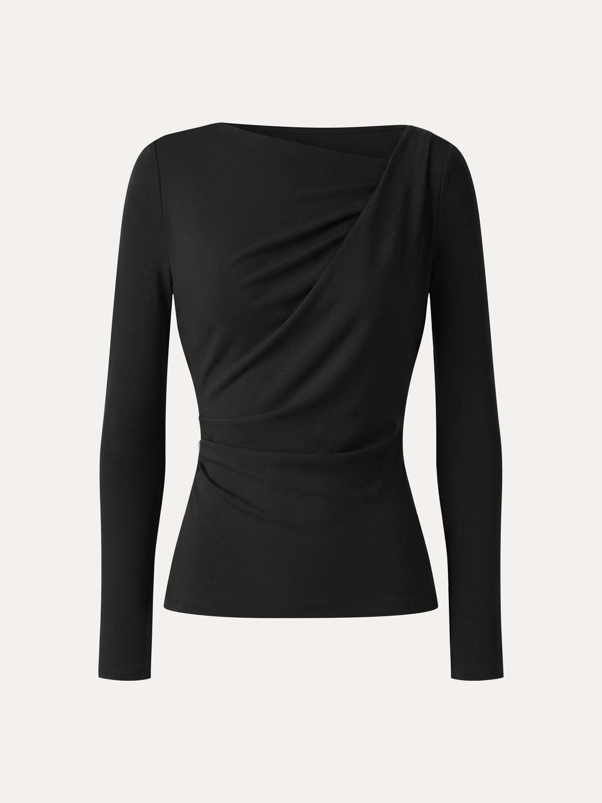 OGLmove Women's Eco-Mousse Asymmetrical Neck Tucked-Waist Top