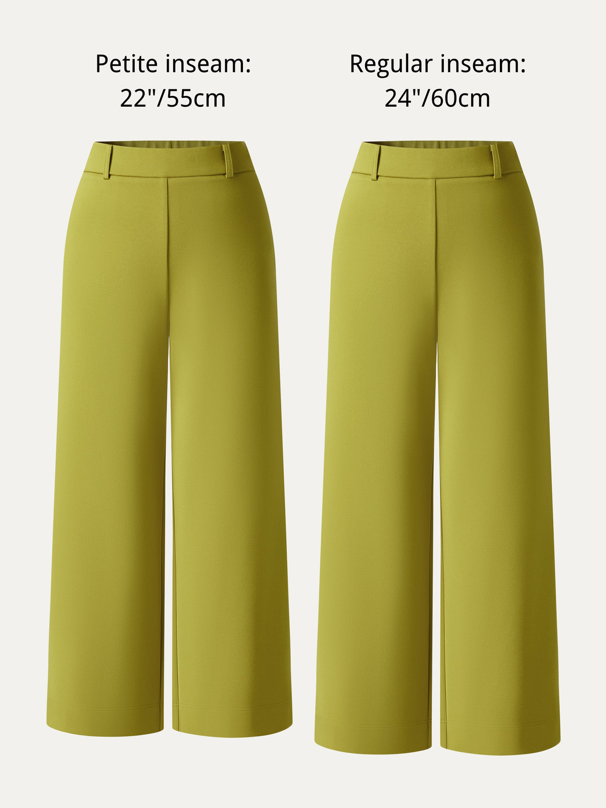 OGLmove Women's Mid Rise Cropped Wide Leg Pants with Pockets