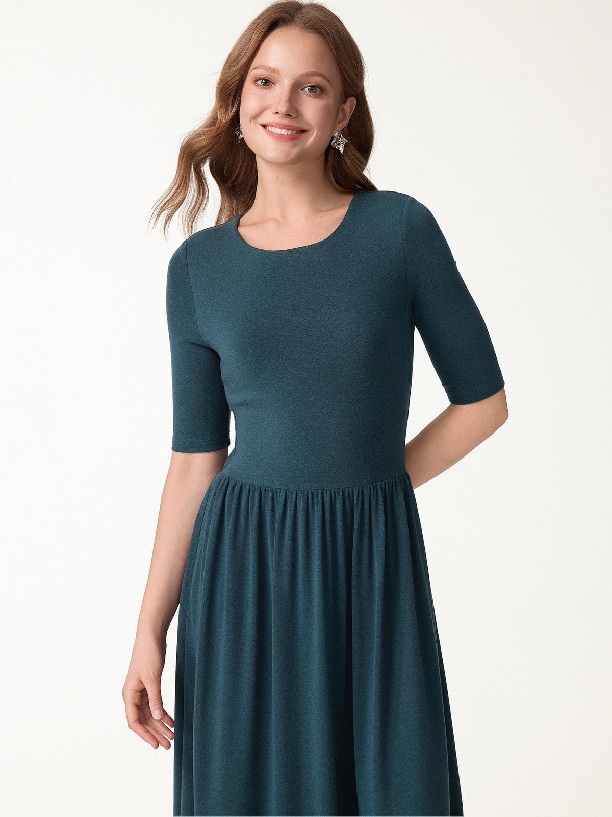 OGLmove Women's Eco-Mousse® Fit-and-Flare Midi Bra Dress