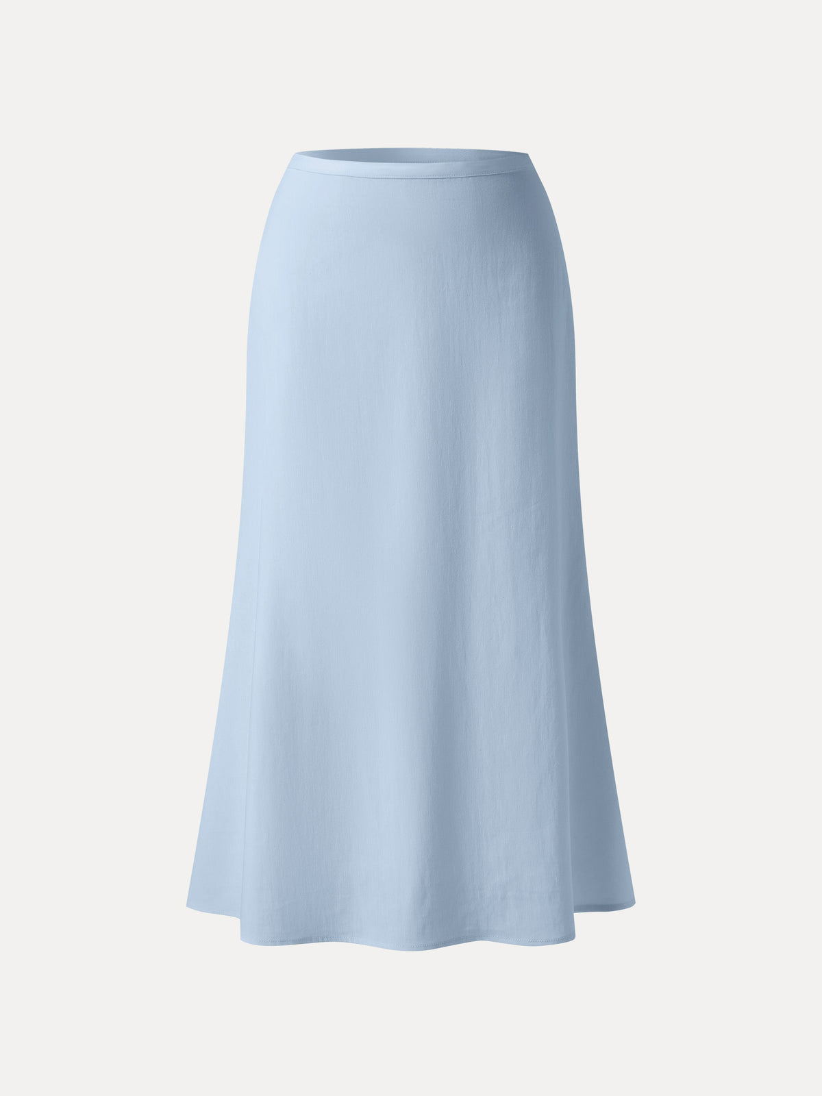OGLmove Women's Lyocell-Linen Blend Maxi Flared Pull-On Skirt
