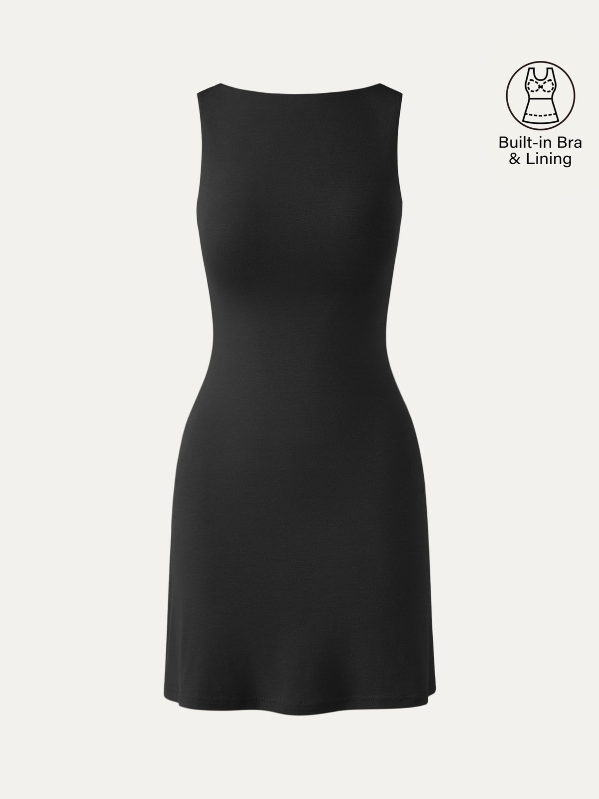 OGLmove Women's Cooling Open Back Bandless Bra Mini Dress