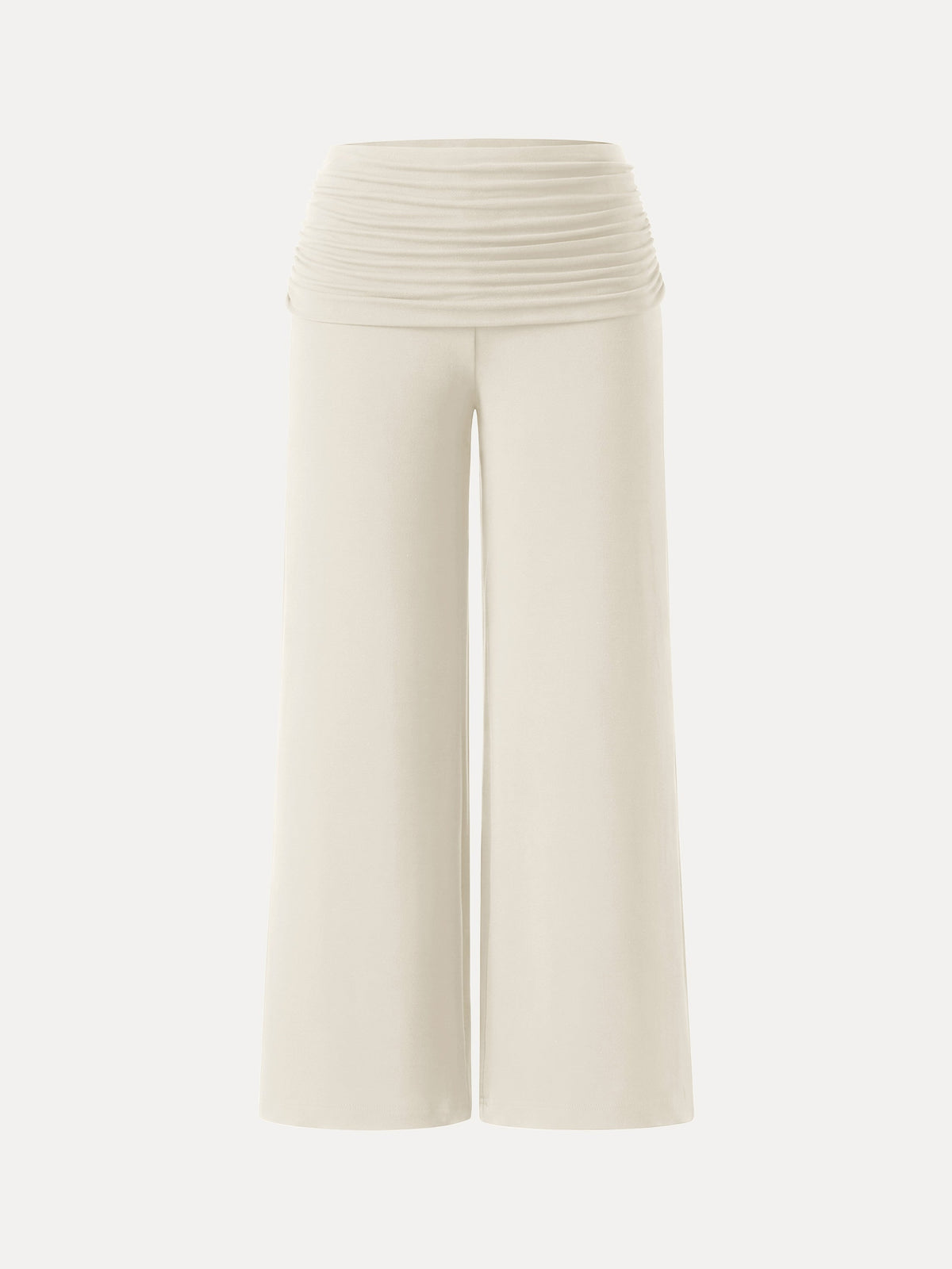 OGLmove Women's Wool Blend Drapey Wide-Leg Pull-On Pants with Pockets