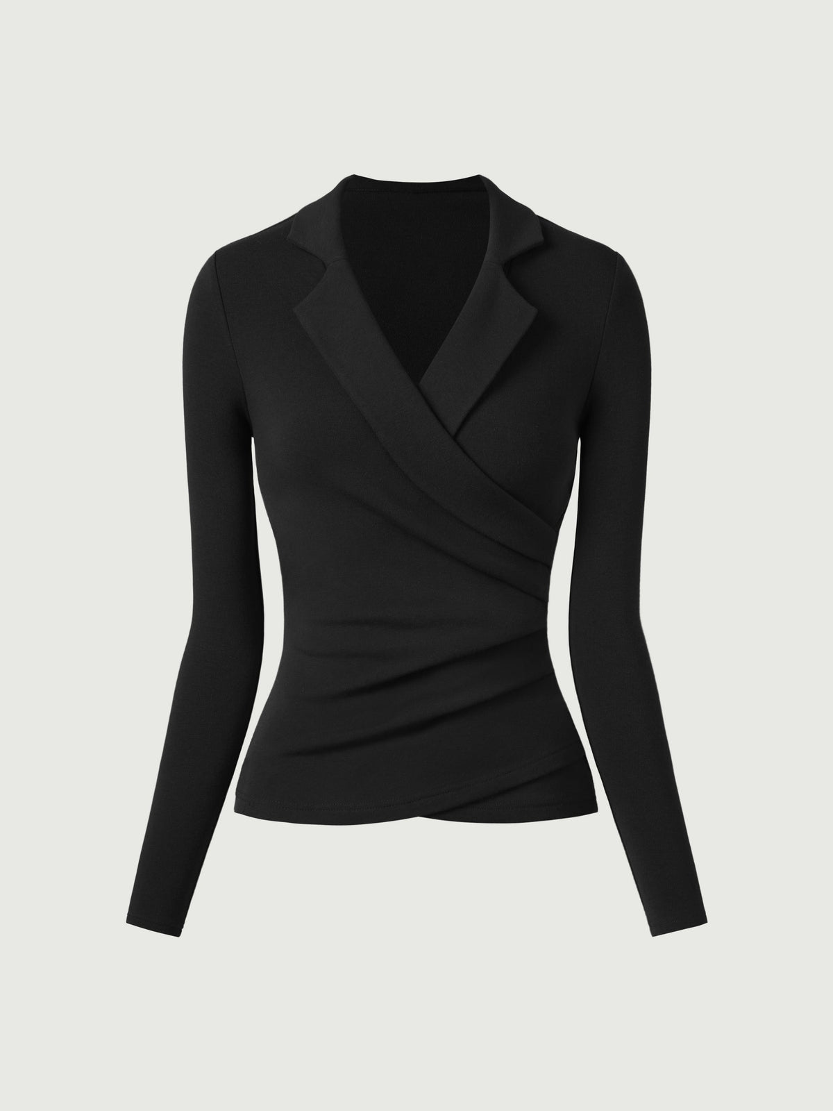 OGLmove Women's Eco-Mousse Collared Surplice Top