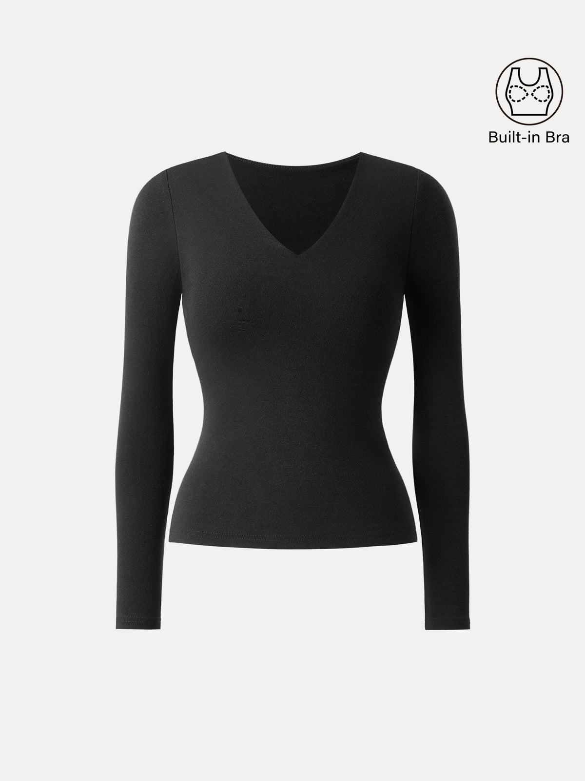 OGLmove Women's Eco-Mousse® V-Neck Long Sleeve Bra Top