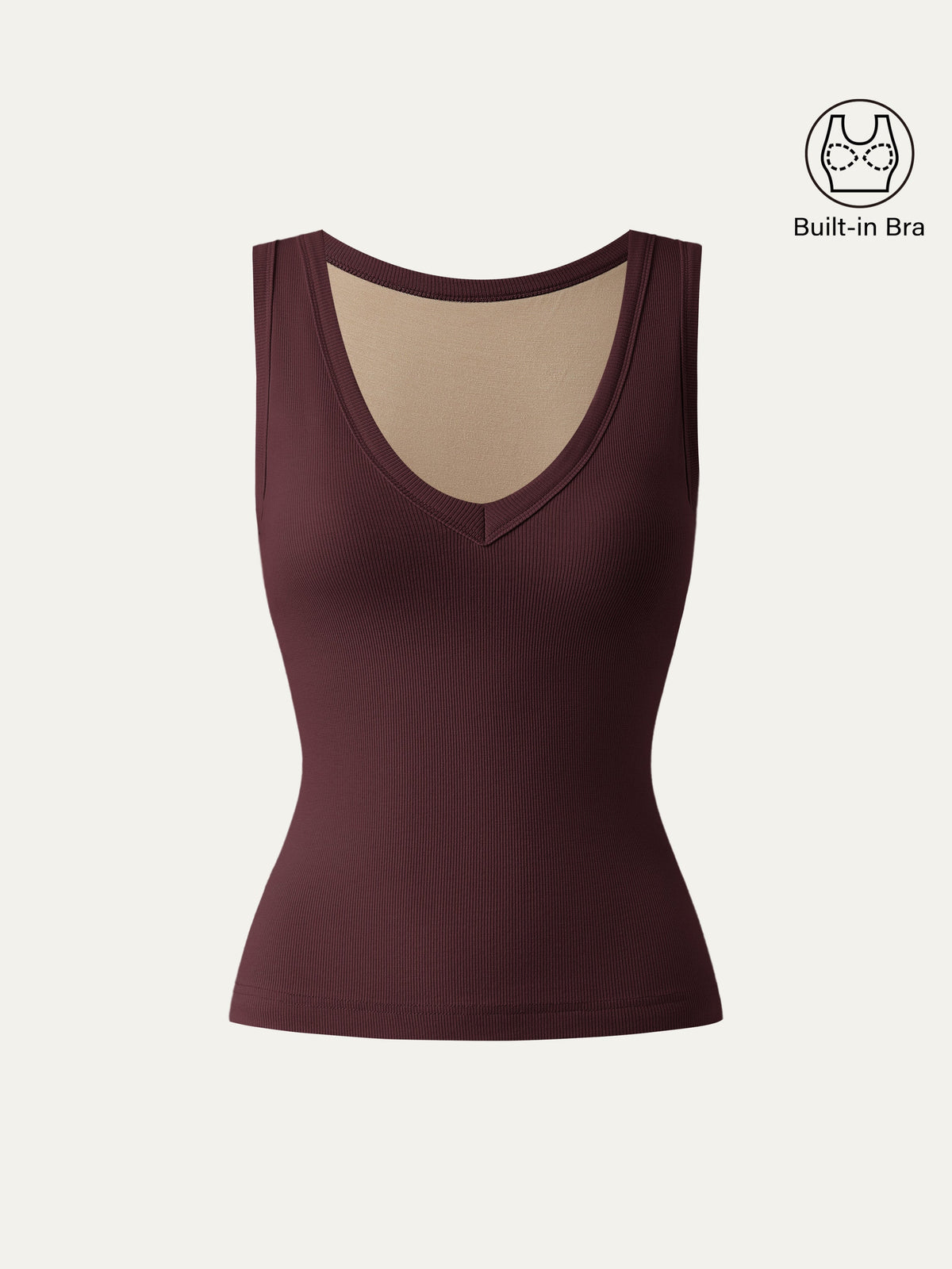 OGLmove Women's Cotton Airy Stretchy V-Neck Bra Tank