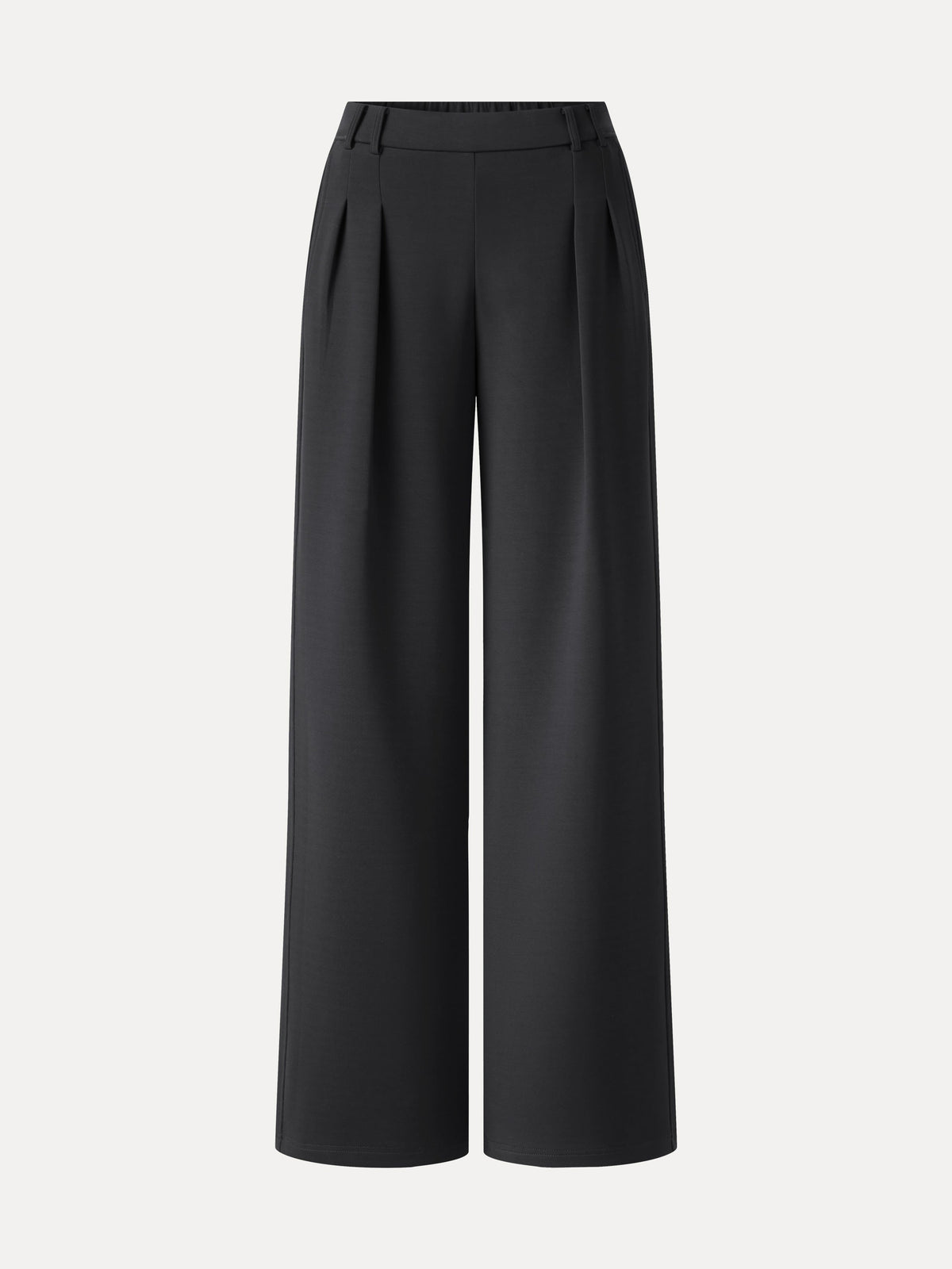 OGLmove Women's Lyocell Spacer Knit High-Rise Wide-Leg Tuck Pants