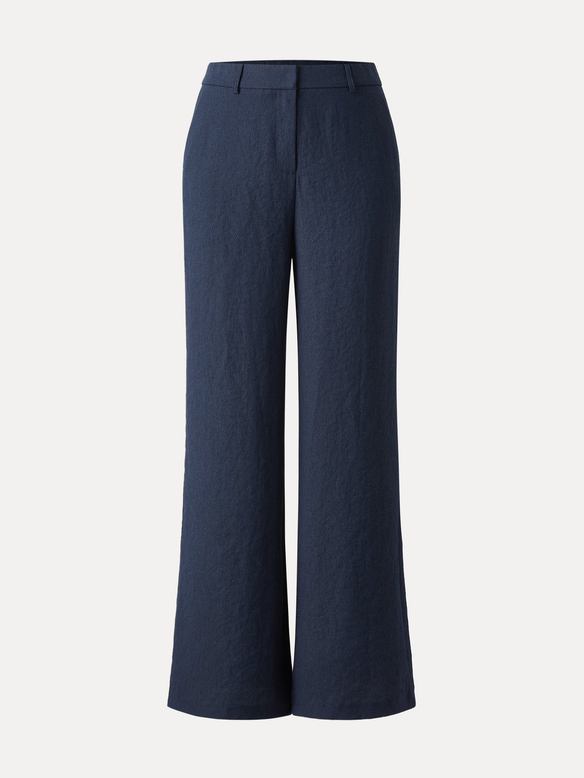 OGLmove Women's European Linen-Like Mid Rise Flared Pant with Pockets