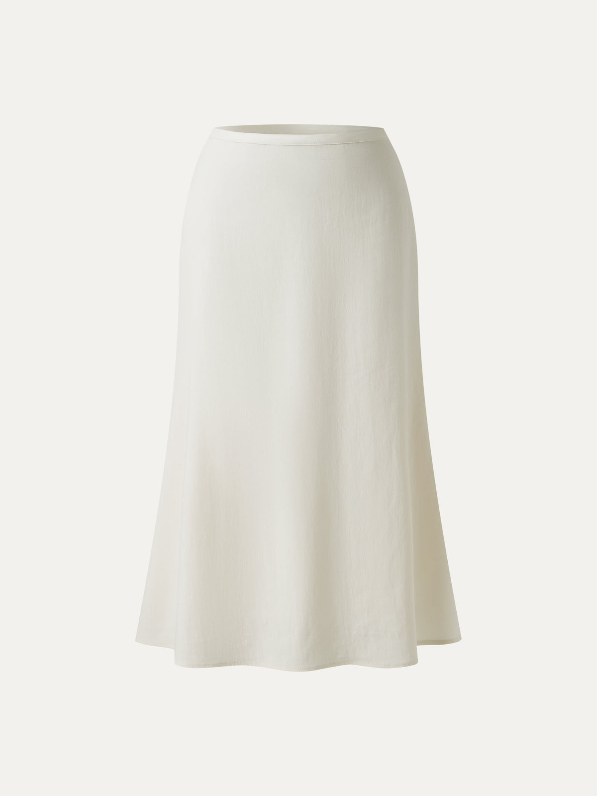 OGLmove Women's Lyocell-Linen Blend Maxi Flared Pull-On Skirt