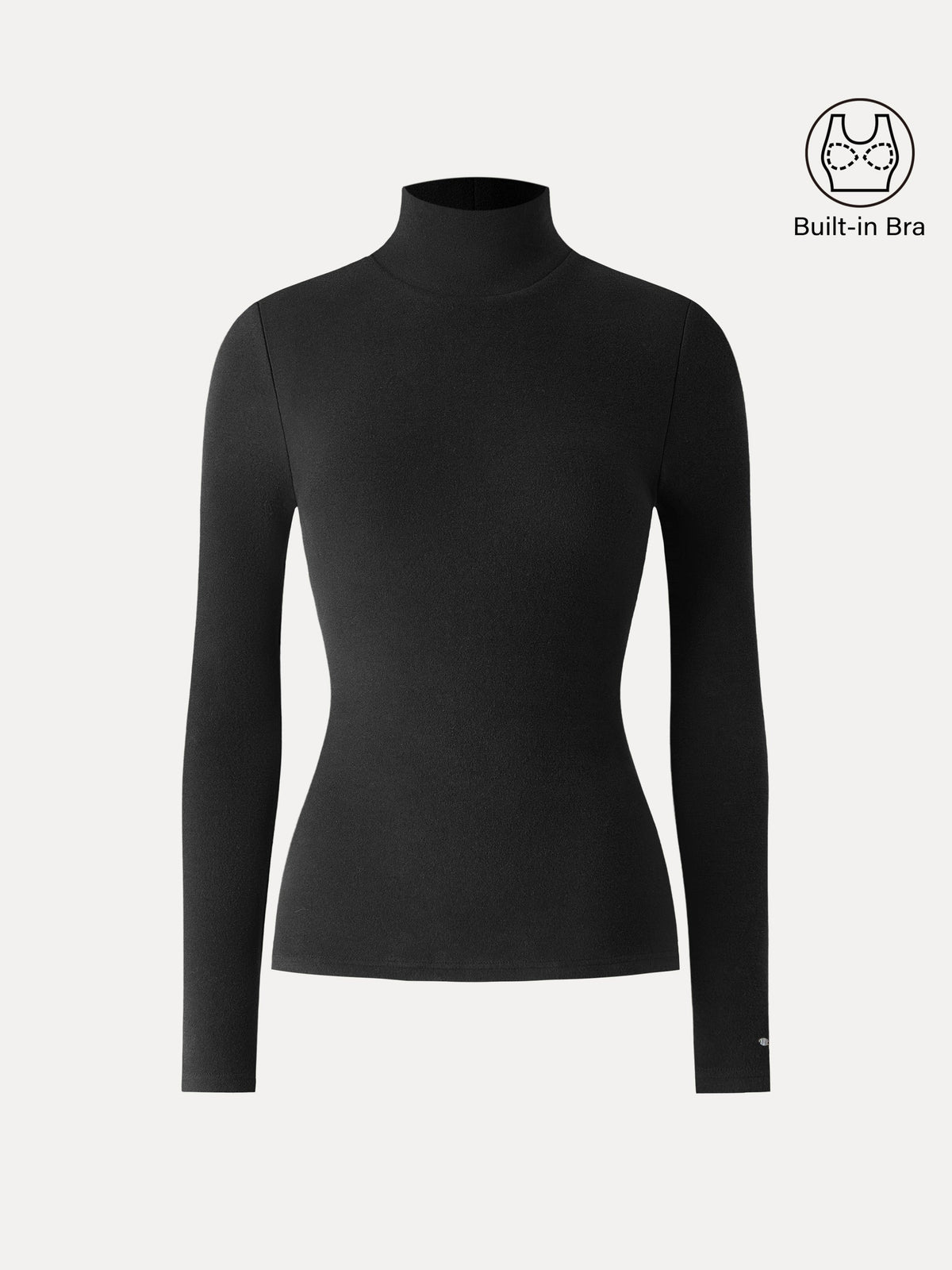 OGLmove Women's LiteWarm Turtleneck Long Sleeve Bra Top