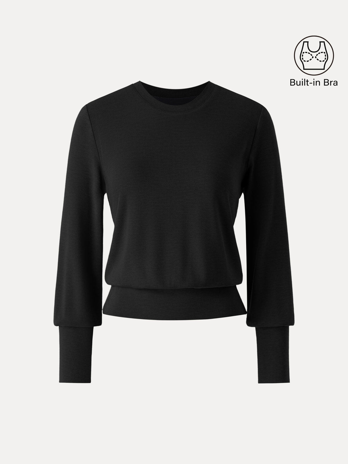 OGLmove Women's Eco-Mousse Crewneck Brushed Brami Top