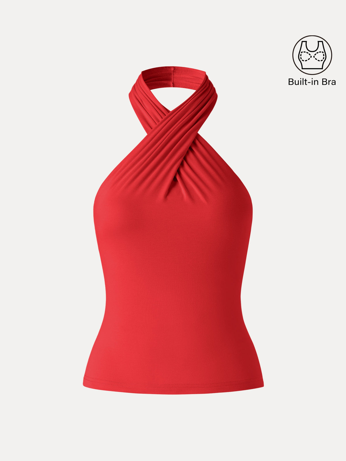 OGLmove Women's Crisscross Halter Neck Going-Out Bra Top
