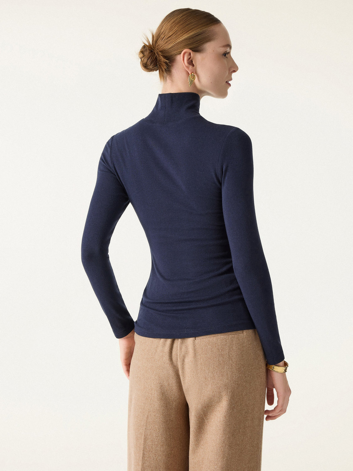 OGLmove Women's LiteWarm Turtleneck Long Sleeve Bra Top