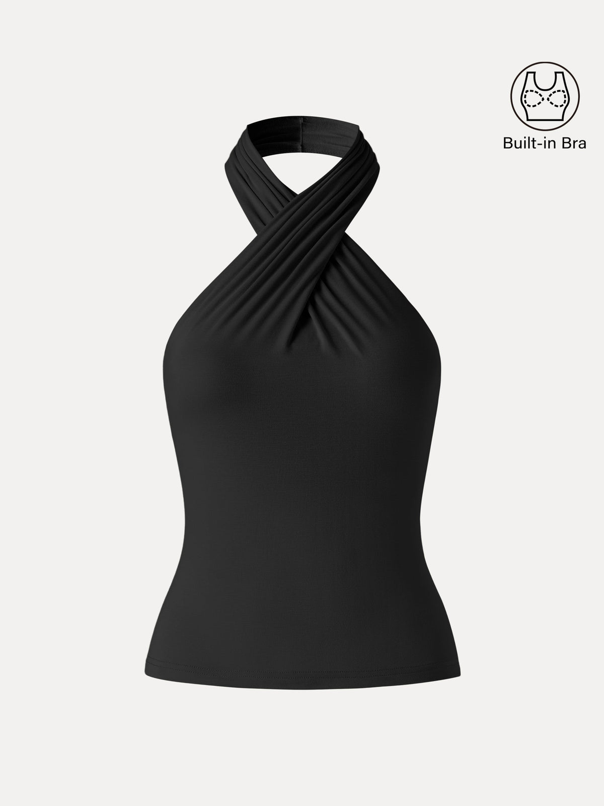 OGLmove Women's Crisscross Halter Neck Going-Out Bra Top