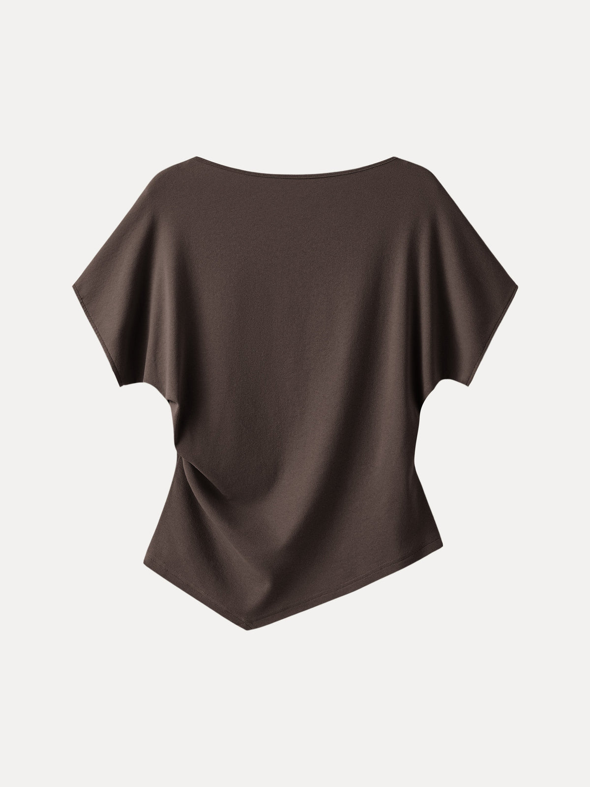 OGLmove Women's Cotton Lyocell Boatneck Angled Summer Tee
