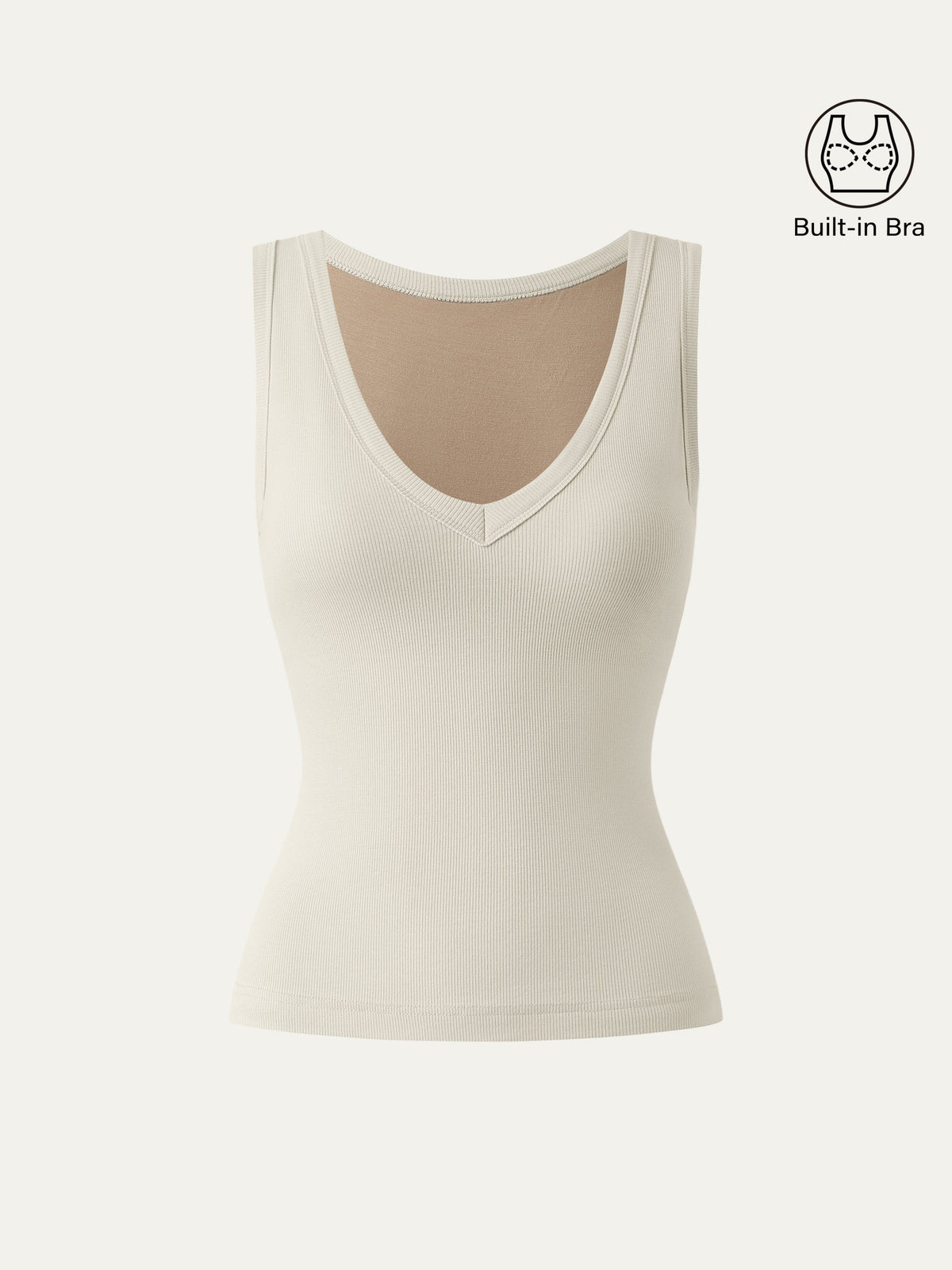 OGLmove Women's Cotton Airy Stretchy V-Neck Bra Tank