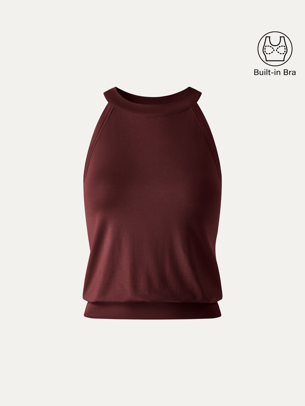 OGLmove Women's Halter Neck Banded Hem Bra Tank