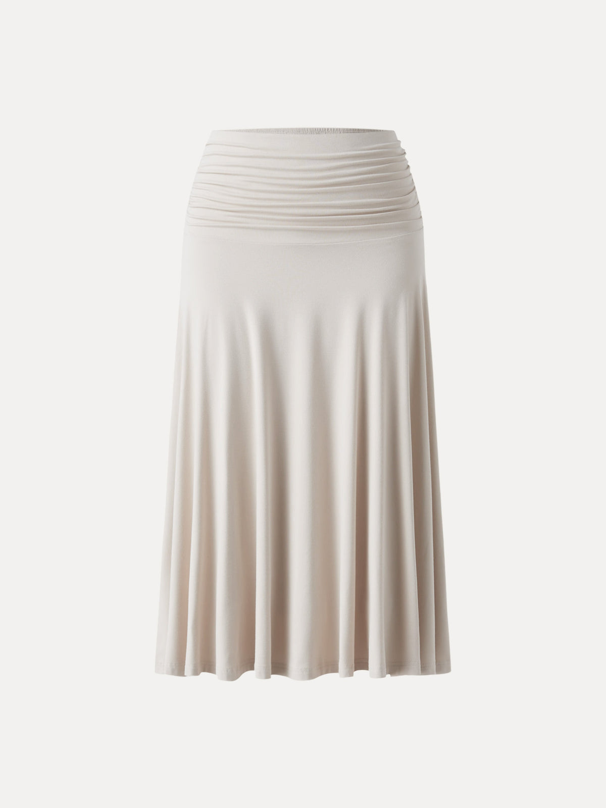 OGLmove Women's Flowy Side Ruched A-Line Midi Skirt