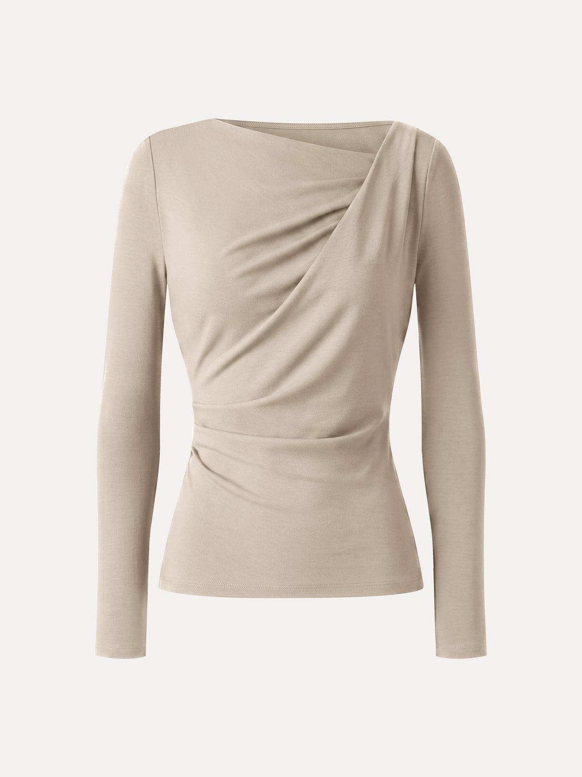 OGLmove Women's Eco-Mousse Asymmetrical Neck Tucked-Waist Top
