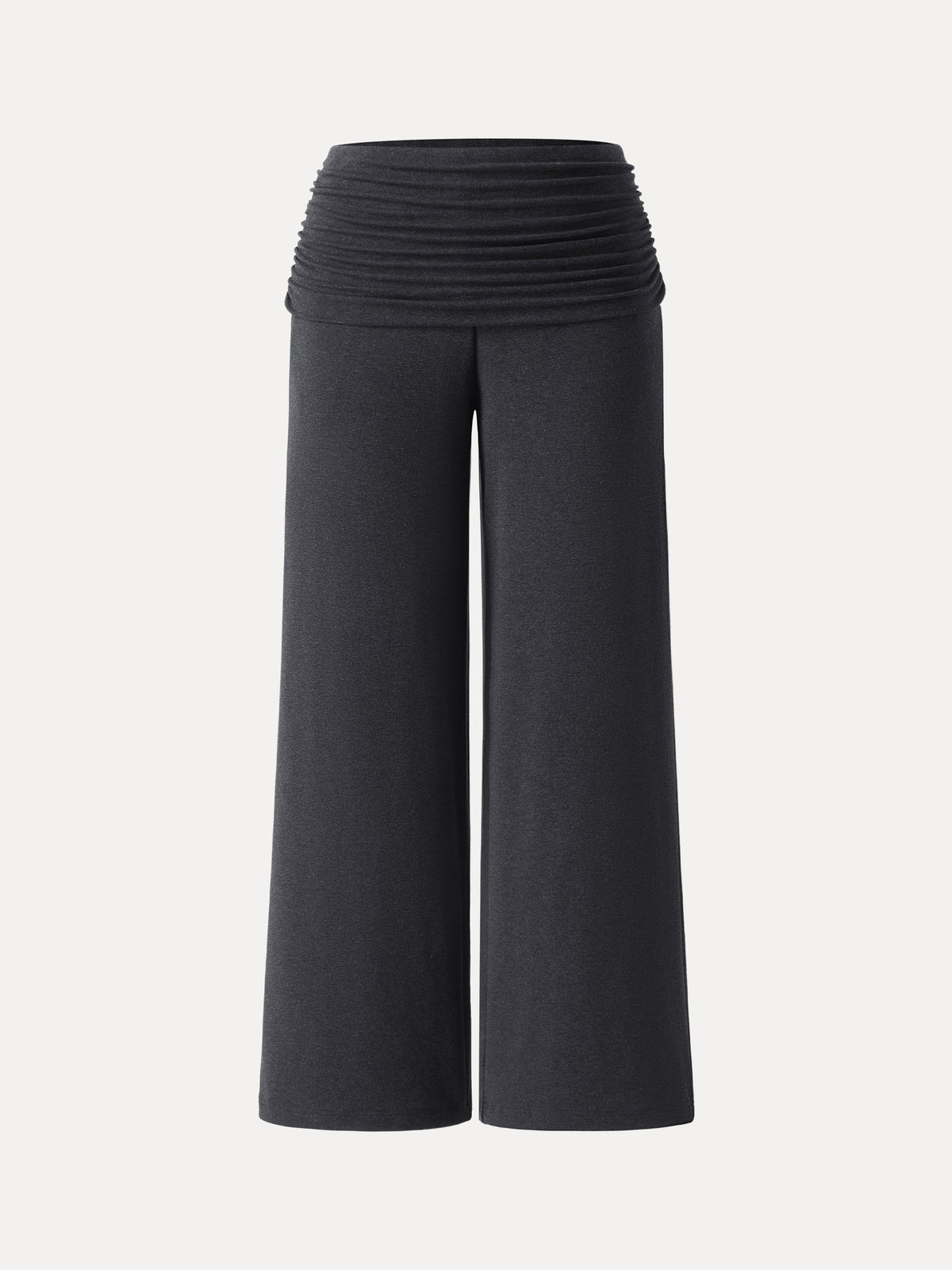 OGLmove Women's Wool Blend Drapey Wide-Leg Pull-On Pants with Pockets