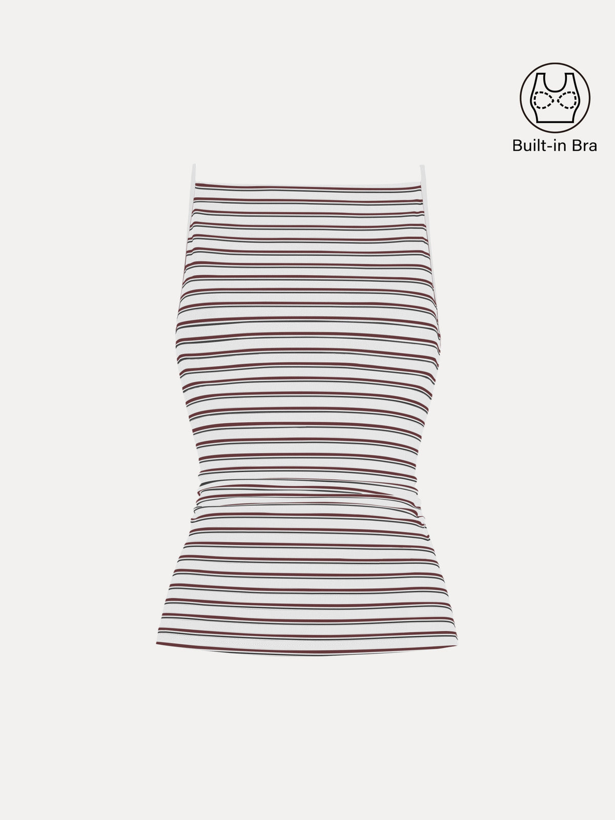 OGLmove Women's Striped Side Ruched Spaghetti Bra Tank