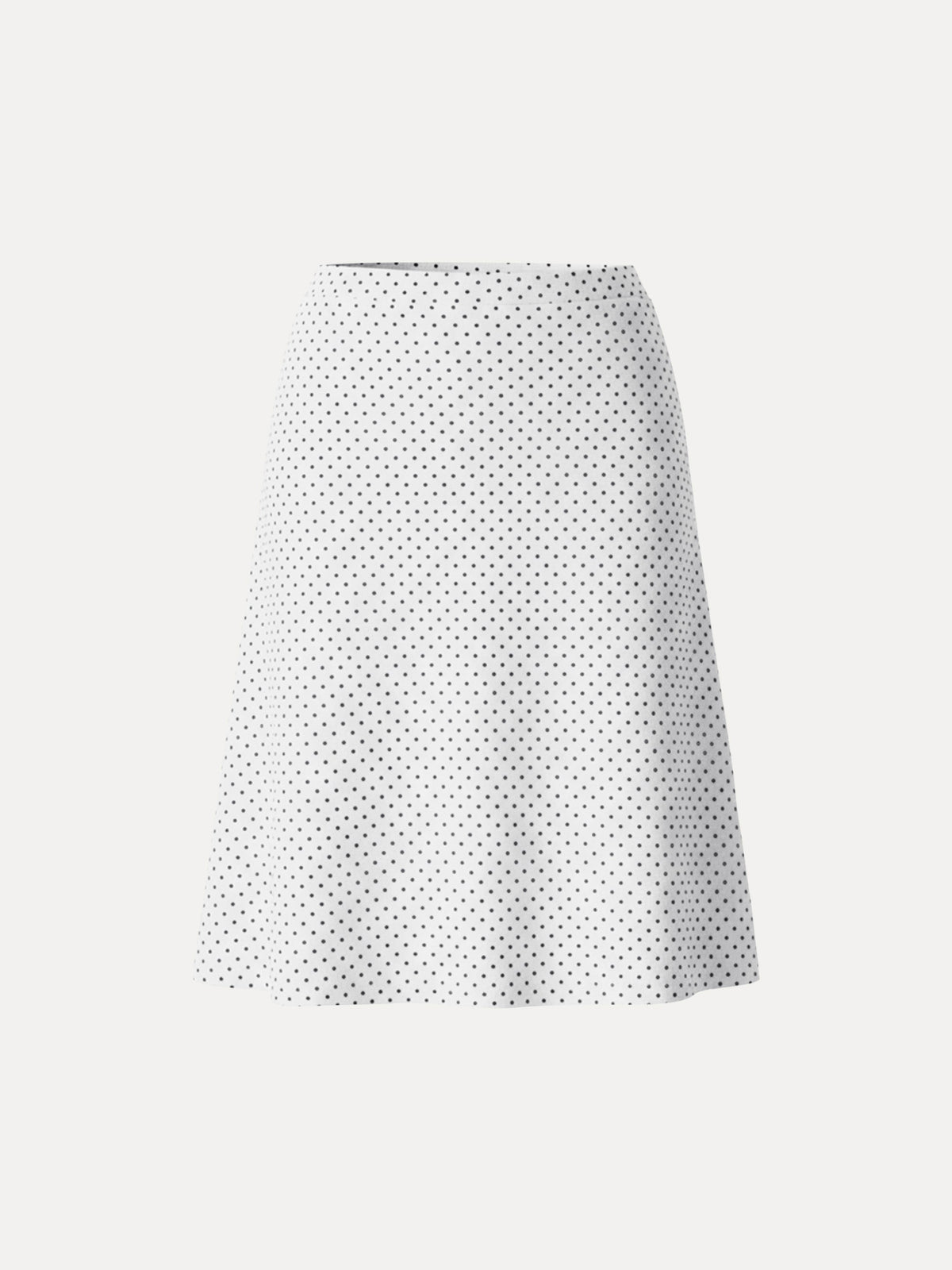 Women's Stretch Cotton Polka Dot A-Line Flare Skirt