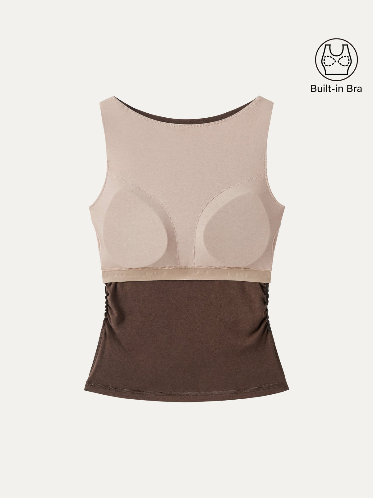 Boat Neck Bra Tank Top
