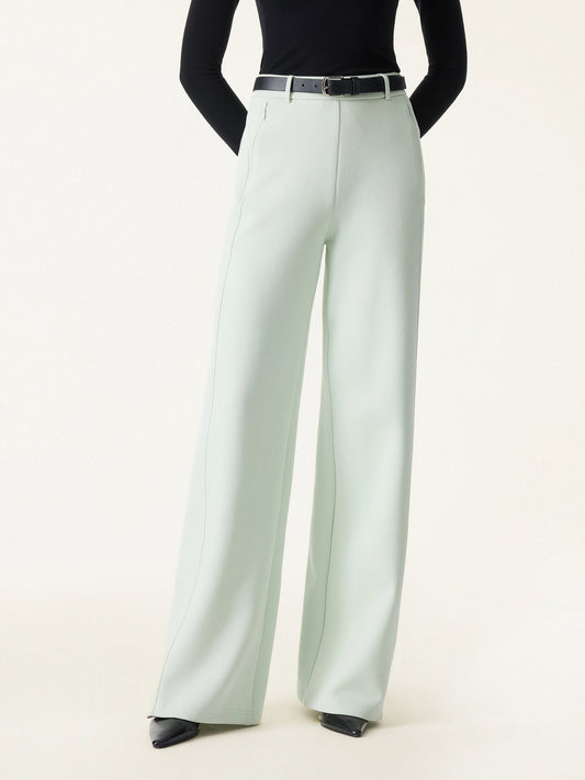 OGLmove Women's Stretch Cotton Blend Slimming High-Rise Wide-Leg Pants