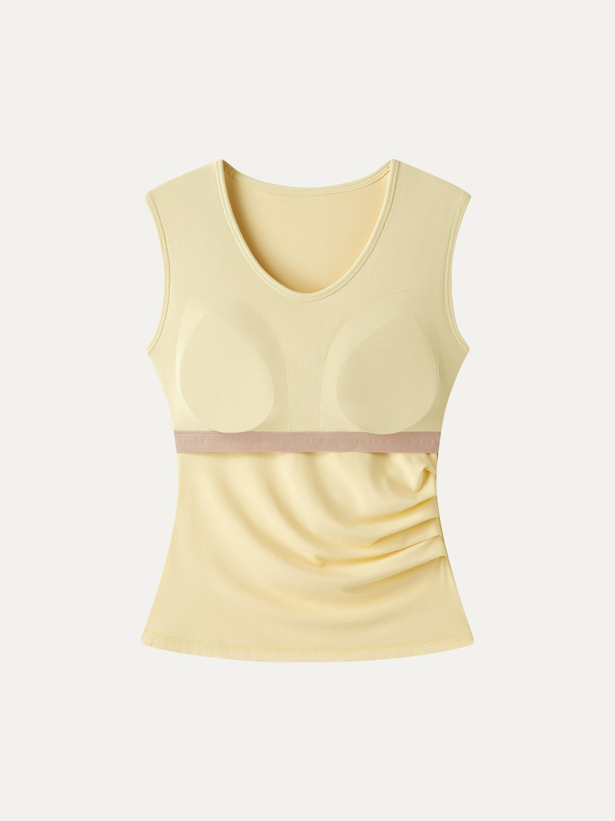 OGLmove Women's U-Neck Tucked Sleeveless Bra Top