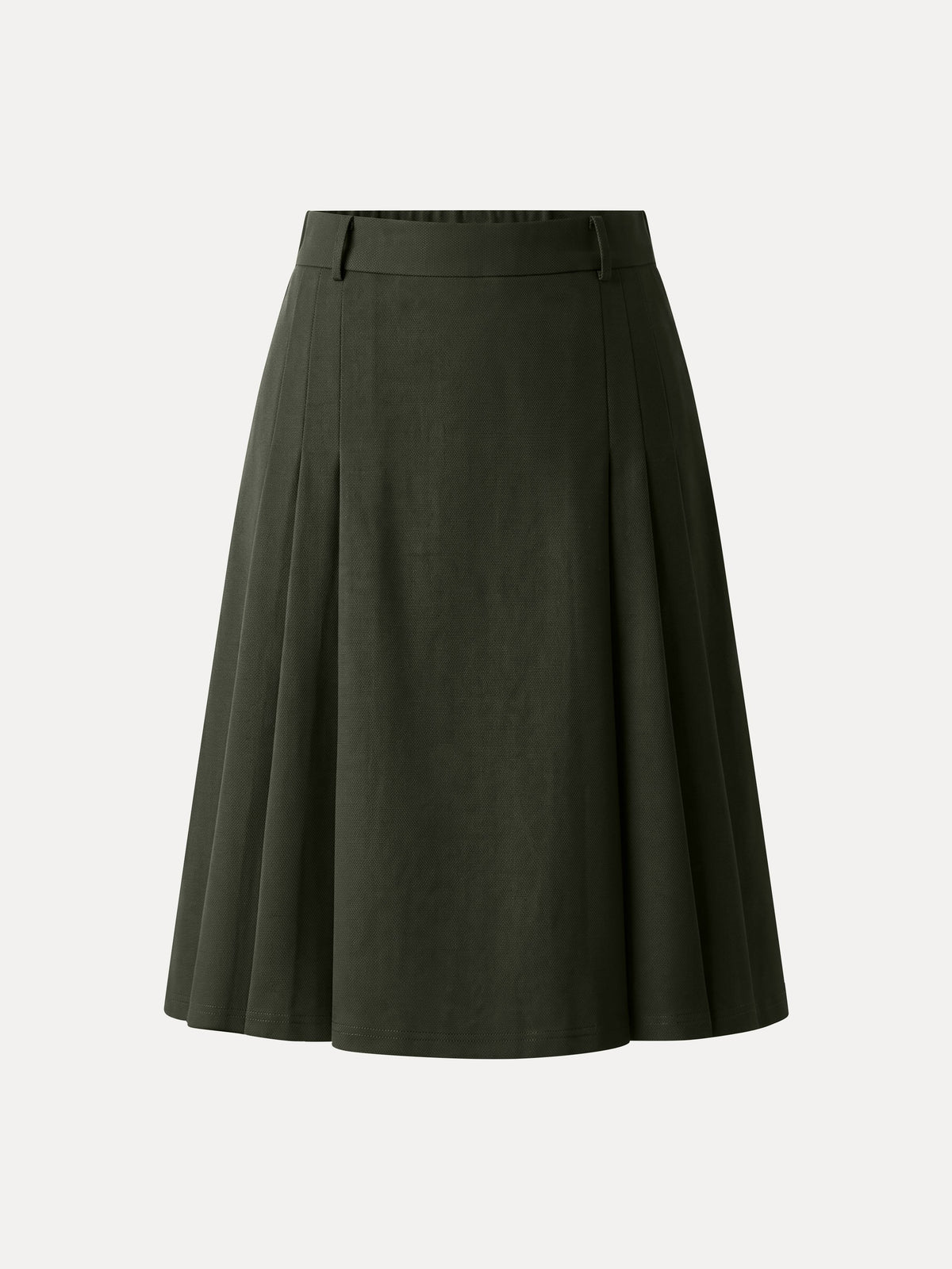 OGLmove Women's Ponte High-Rise Tucked Knee-Length Skirt