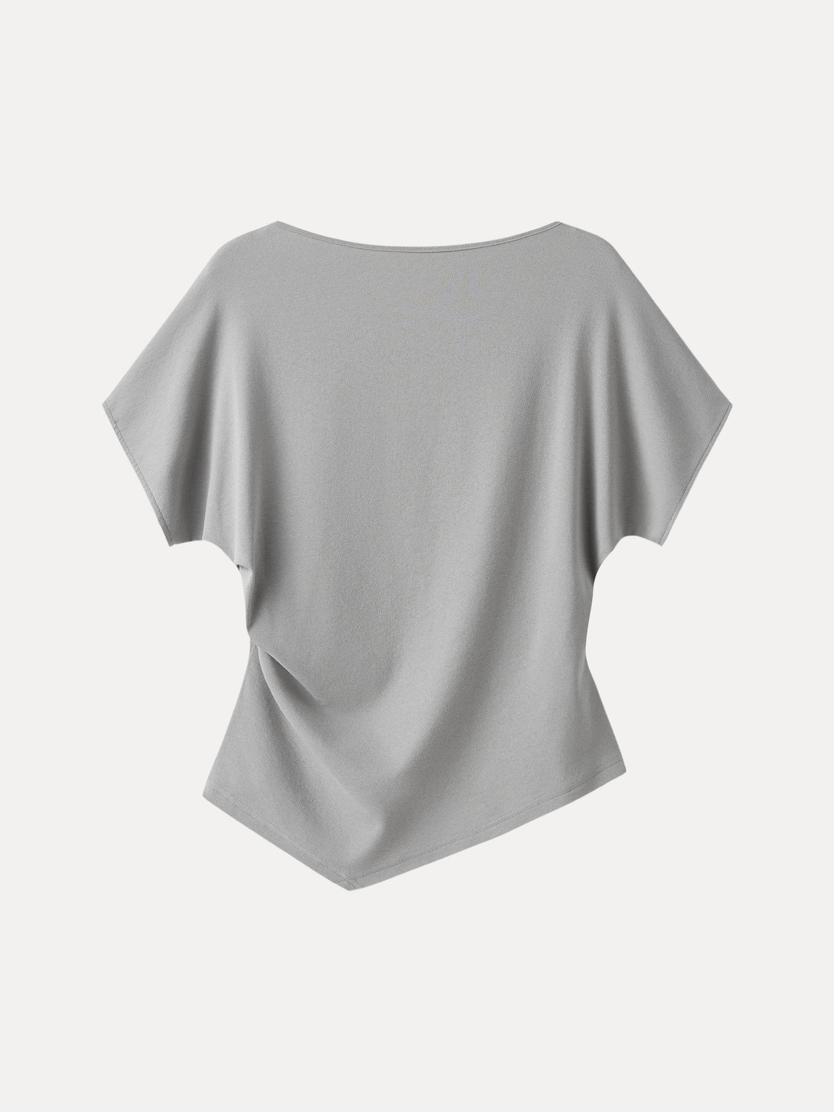 OGLmove Women's Cotton Lyocell Boatneck Angled Summer Tee