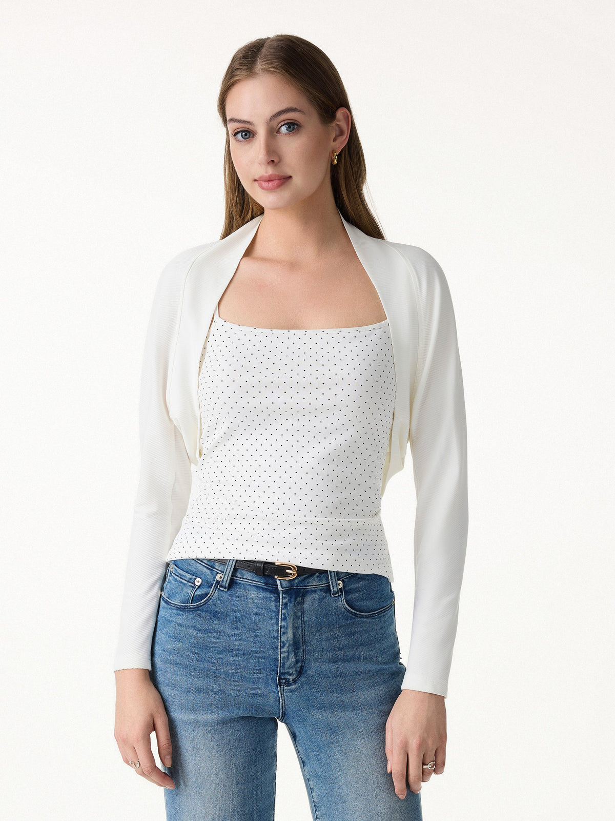 OGLmove Women's Bamboo Blend Cropped Shrug Cardigan