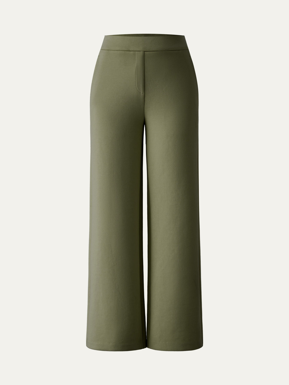 OGLmove Women's Textured Mid-Rise Pull-on Straight Pants with Pockets