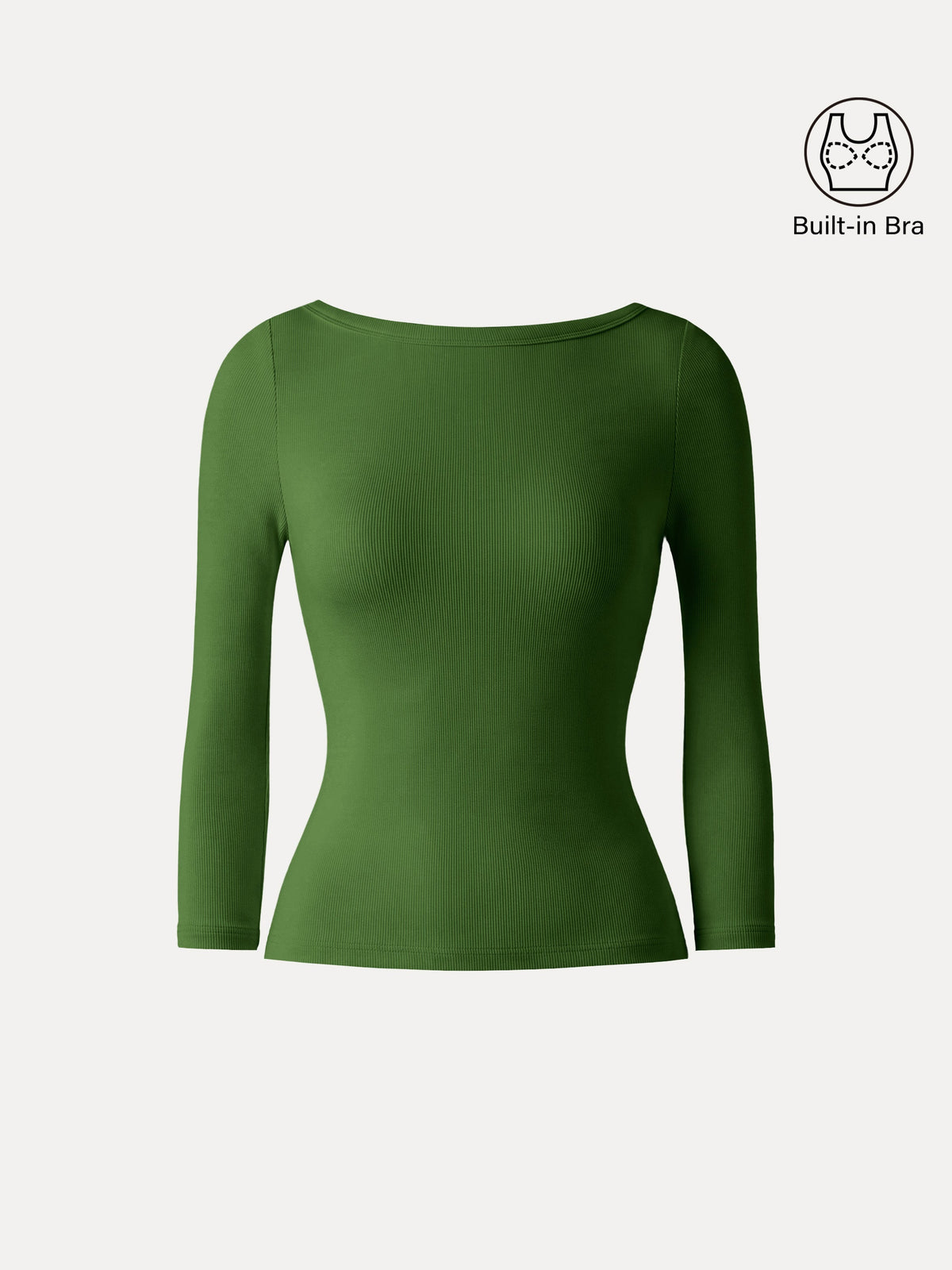 OGLmove Women's Plantive® Boatneck 3/4 Sleeve Bra Top