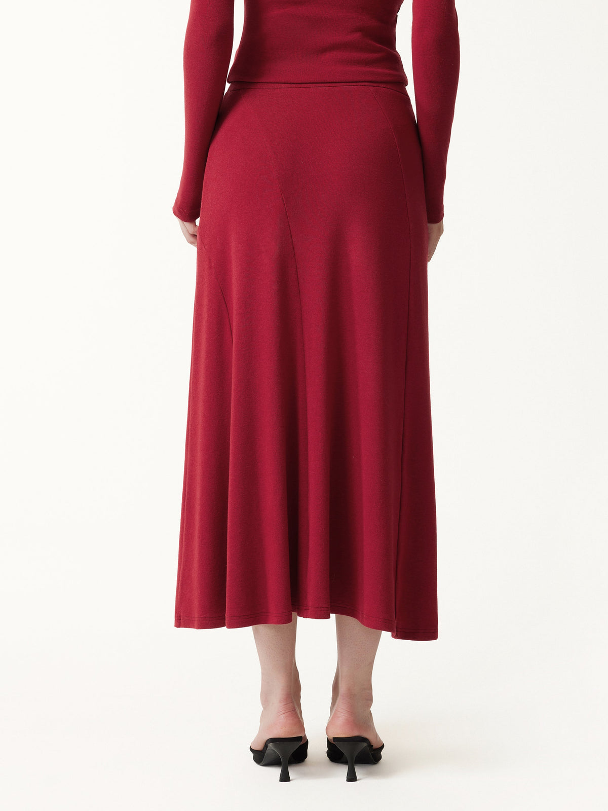 OGLmove Women's Eco-Mousse® Asymmetrical Long Sleeve Top & Midi Skirt Set