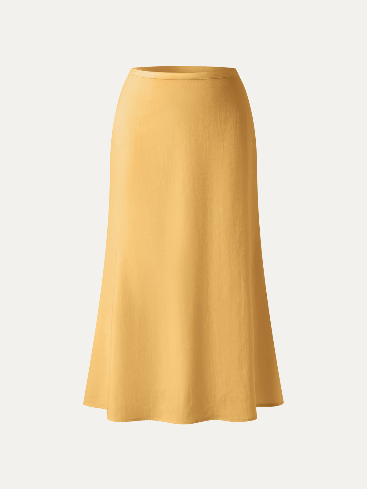 OGLmove Women's Lyocell-Linen Blend Maxi Flared Pull-On Skirt