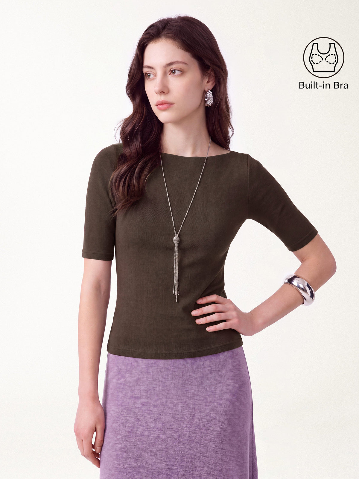 OGLmove Women's Eco-Mousse® Elbow Sleeve Bra Top