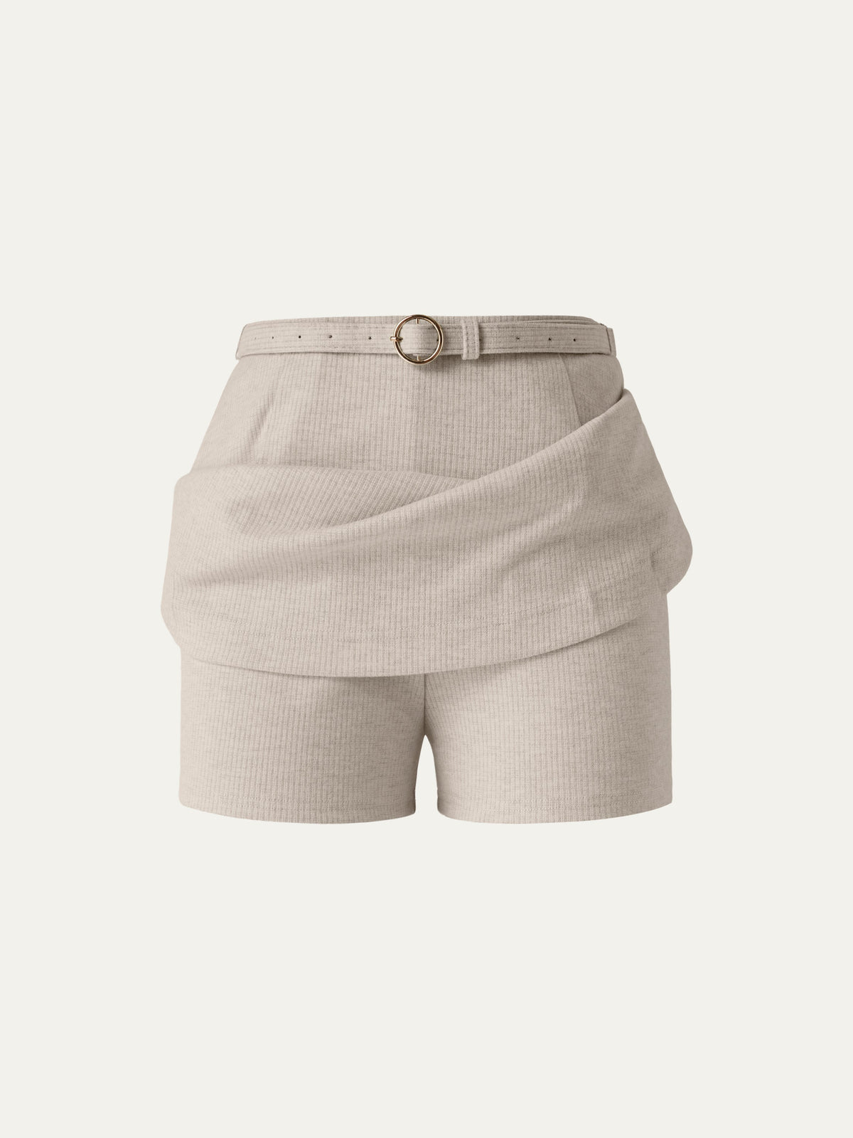 OGLmove Women's Viscose-Wool Blend Belted A-Line Skort