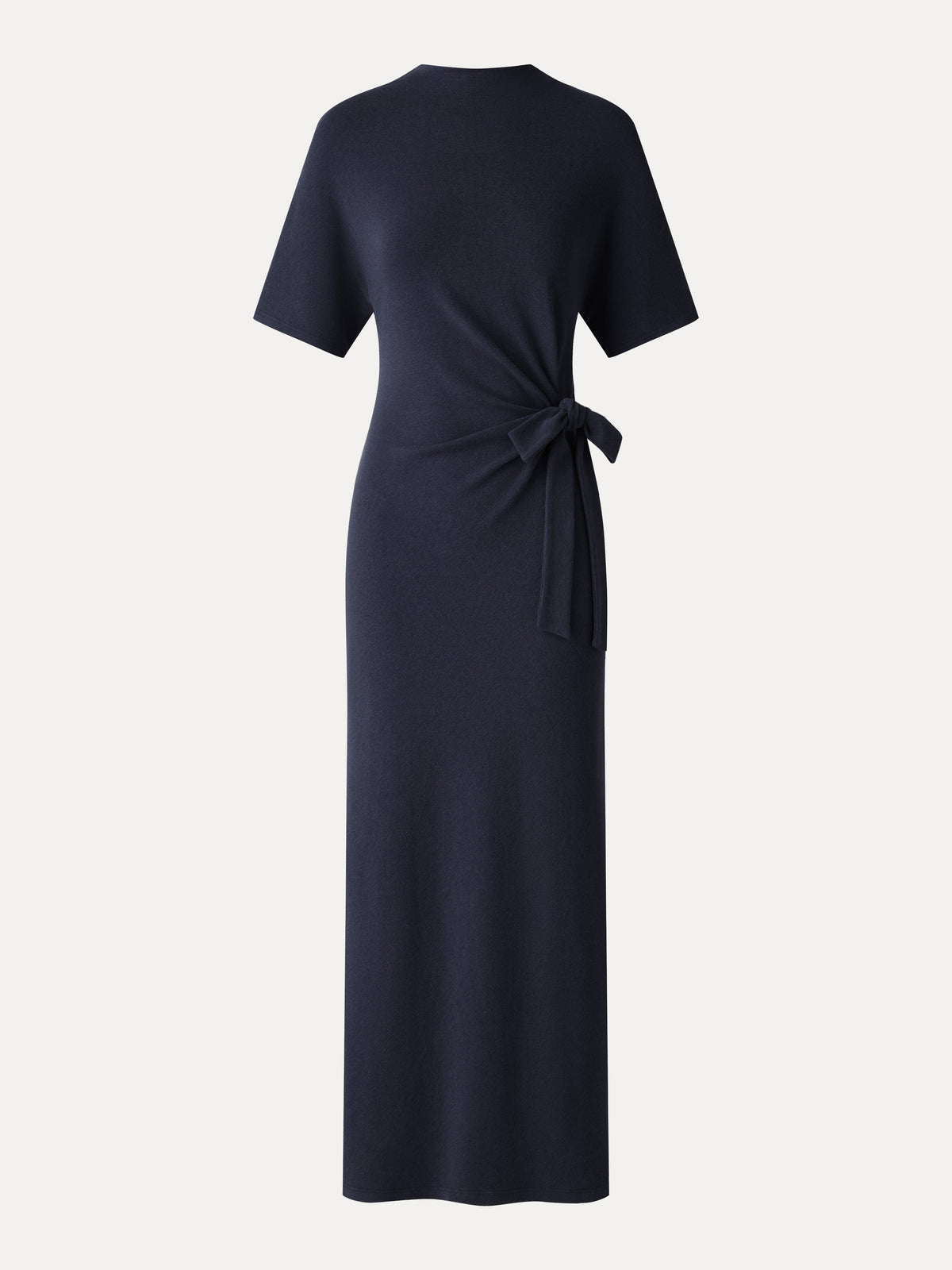 OGLmove Women's Eco-Mousse® Mock Neck Elbow Sleeve Tie-Waist Midi Dress