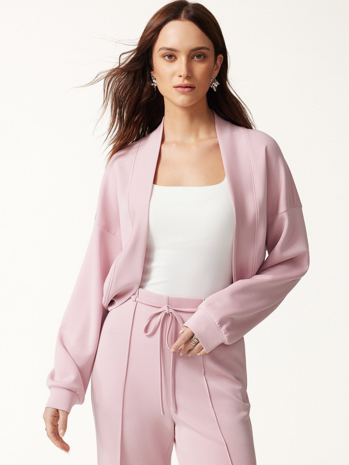 OGLmove Women's 2-Piece Cardigan and Flare Pants Set