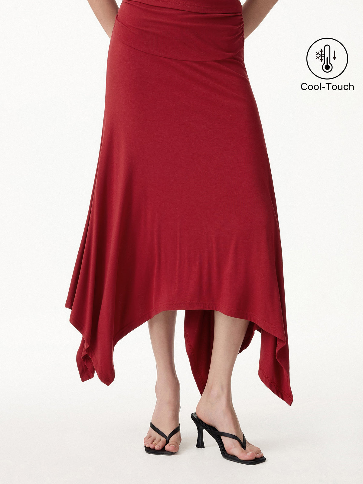 OGLmove Women's CoolTouch Handkerchief Hem Ankled Skirt