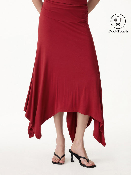 OGLmove Women's CoolTouch Handkerchief Hem Ankled Skirt