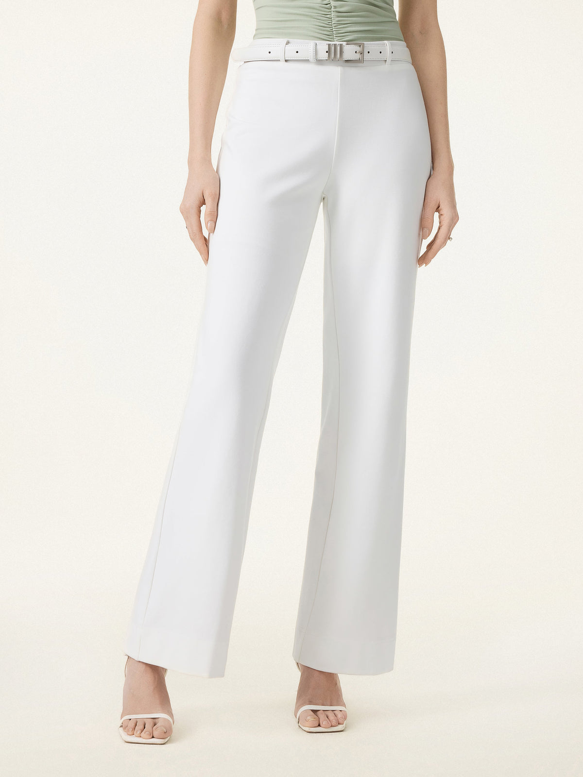 OGLmove Women's Drapey Mid-Rise Wide-Leg Pants with Pockets