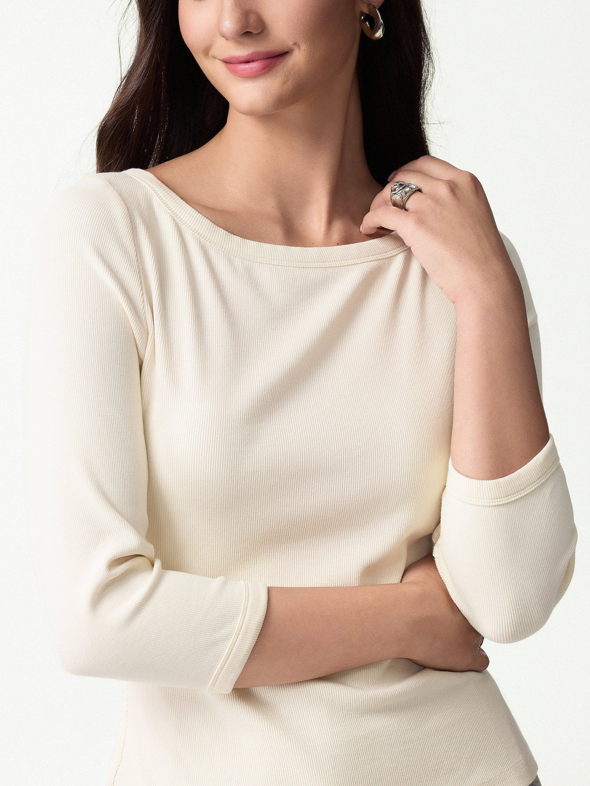 OGLmove Women's Plantive® Boatneck 3/4 Sleeve Bra Top
